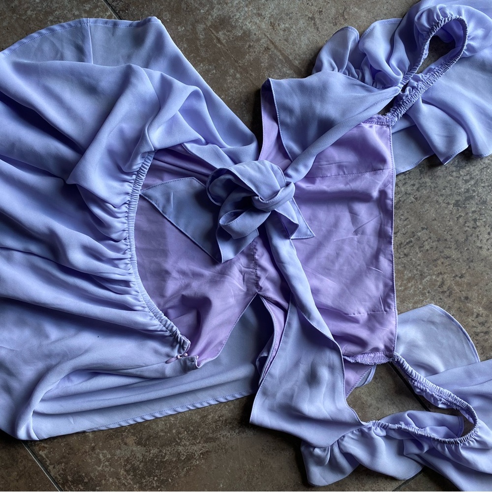 Cider Purple Maxi Dress with Elegant Draping